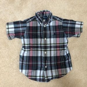 Toddler Boys 3/3T Ralph Lauren plaid short sleeve